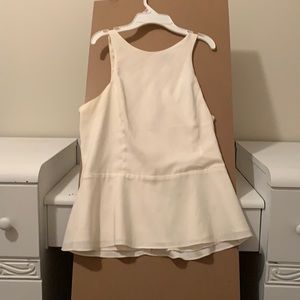 Cream Sleeveless top